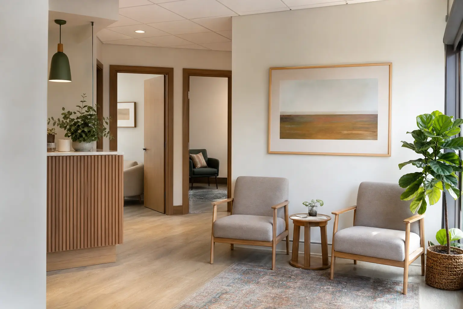 The practice waiting room